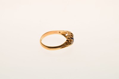 Lot 12 - Edwardian sapphire and diamond 18ct gold ring