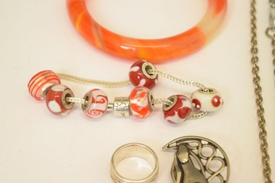 Lot 130 - Quantity of silver, Chinese and costume jewellery
