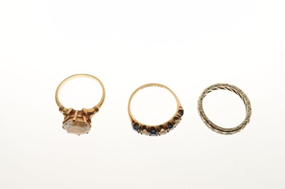 Lot 35 - Two 9ct gold dress rings