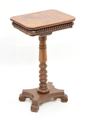 Lot 705 - William IV mahogany pedestal table with drawer