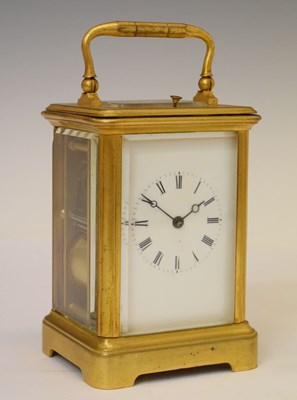 Lot 652 - 19th Century French brass repeater carriage clock