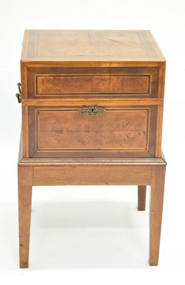 Lot 698 - 19th Century inlaid walnut cellaret