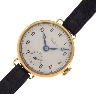 Lot 150 - Rolex - Lady's 9ct gold-cased cocktail watch, together with a J.W. Benson midsize 9ct gold-cased wristwatch