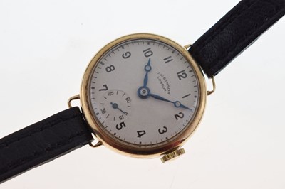 Lot 150 - Rolex - Lady's 9ct gold-cased cocktail watch, together with a J.W. Benson midsize 9ct gold-cased wristwatch