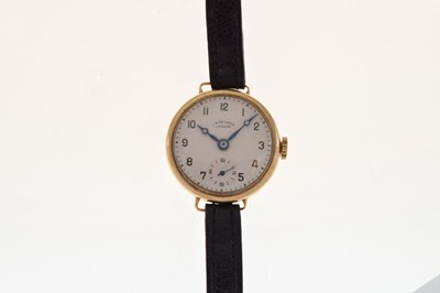 Lot 150 - Rolex - Lady's 9ct gold-cased cocktail watch, together with a J.W. Benson midsize 9ct gold-cased wristwatch