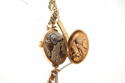 Lot 150 - Rolex - Lady's 9ct gold-cased cocktail watch, together with a J.W. Benson midsize 9ct gold-cased wristwatch