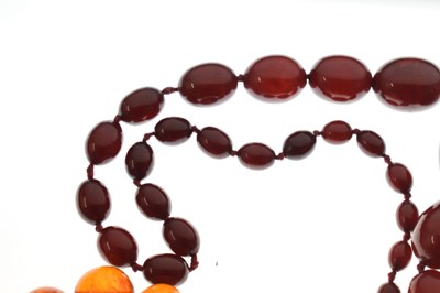 Lot 63 - 'Cherry amber' and Russian amber necklaces