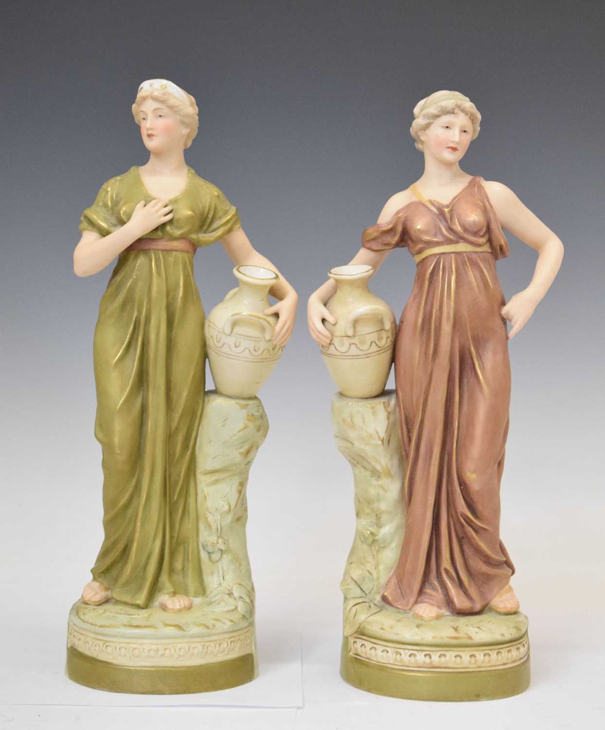 Lot 466 - Pair of Royal Dux porcelain figures