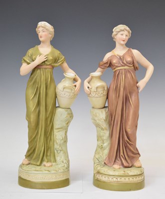 Lot 466 - Pair of Royal Dux porcelain figures