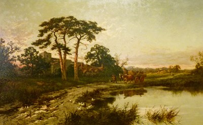 Lot 570 - Henry Hillier Parker (1858-1930) - Oil on canvas - 'Near Godalming, Surrey'