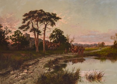 Lot 328 - Henry Hillier Parker (1858-1930) - Oil on canvas - 'Near Godalming, Surrey'