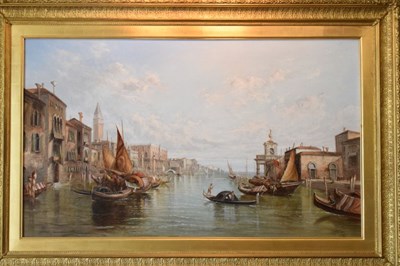 Lot 564 - Alfred Pollentine (1836-1890) - Oil on canvas - The Grand Canal, Venice