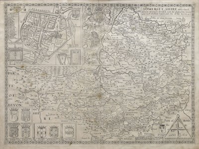 Lot 505 - John Speed - Map of Somerset-Shire (Somerset) - Bassett & Chiswell 1676