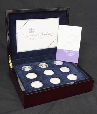 Lot 150 - Royal Mint limited edition silver proof 'HM Queen Elizabeth 80th Birthday' 17 coin set