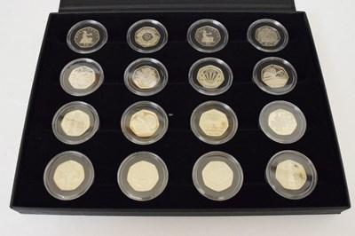 Lot 158 - Royal Mint proof '40th Anniversary (1969-2009) of the UK 50p coin set, including a proof example of Kew Gardens Coin