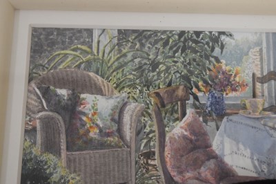 Lot 546 - Frances Shearing - Watercolour - 'Conservatory Tea'