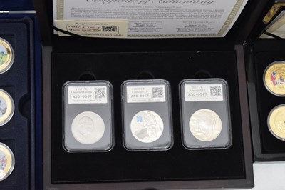 Lot 256 - Quantity of Westminster etc coin sets relating to WWII and Sir Winston Churchill