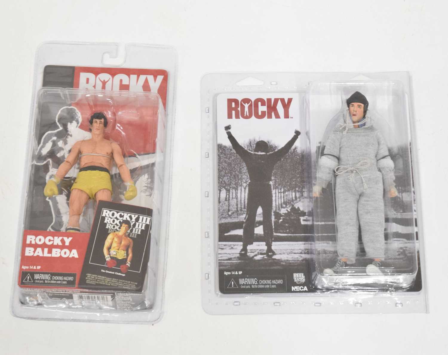 Lot 376 - Two Reel Toys MGM Rocky Balboa action figures