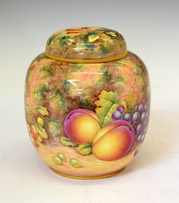 Lot 429 - Royal Worcester - Fruit decorated ginger jar and cover