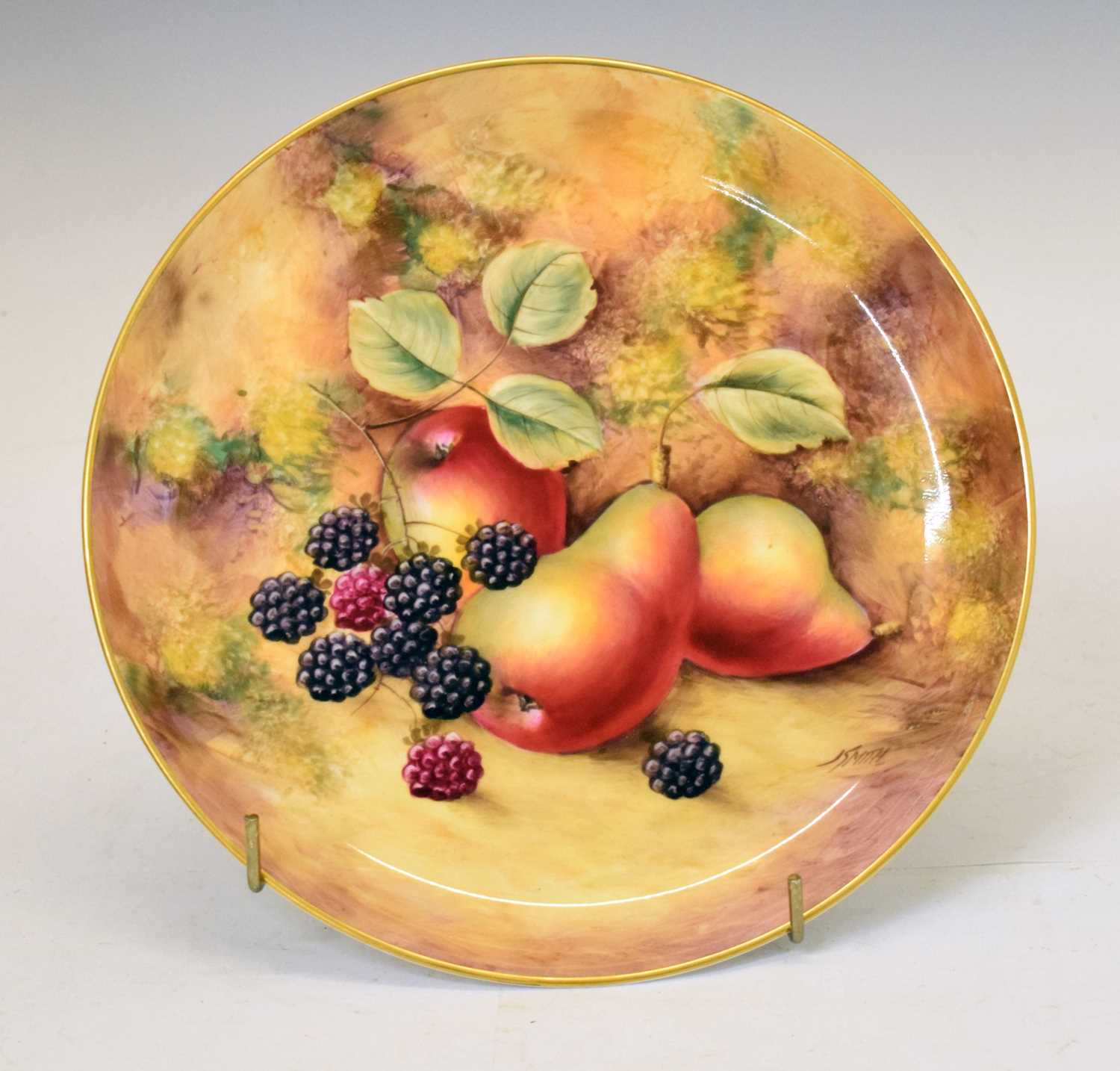 Lot 423 - Royal Worcester - Fruit decorated serving plate