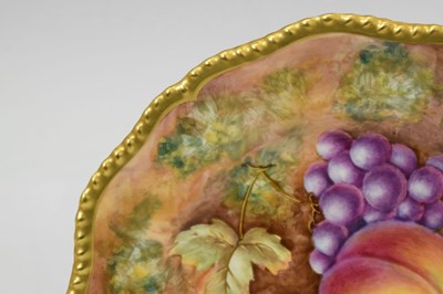 Lot 420 - Royal Worcester - Six fruit decorated tea plates