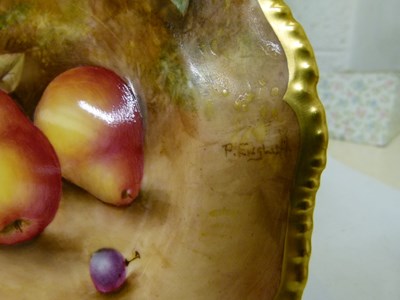 Lot 420 - Royal Worcester - Six fruit decorated tea plates