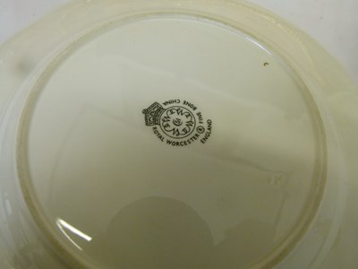 Lot 420 - Royal Worcester - Six fruit decorated tea plates