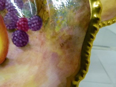 Lot 420 - Royal Worcester - Six fruit decorated tea plates