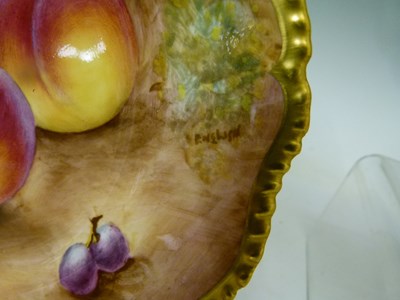 Lot 420 - Royal Worcester - Six fruit decorated tea plates
