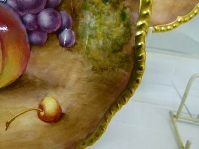 Lot 420 - Royal Worcester - Six fruit decorated tea plates