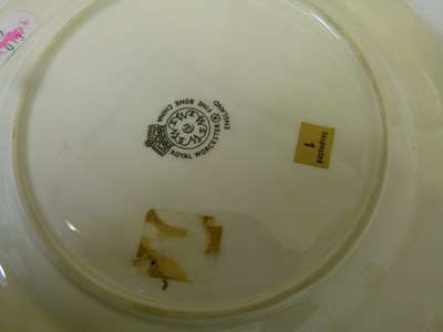 Lot 420 - Royal Worcester - Six fruit decorated tea plates
