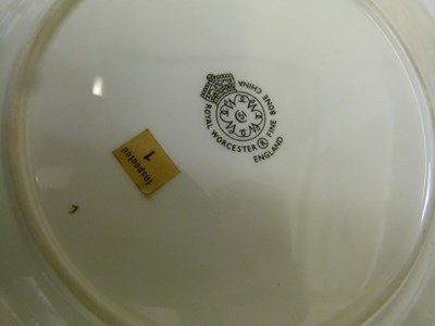 Lot 420 - Royal Worcester - Six fruit decorated tea plates