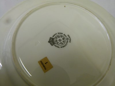 Lot 420 - Royal Worcester - Six fruit decorated tea plates