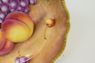 Lot 420 - Royal Worcester - Six fruit decorated tea plates