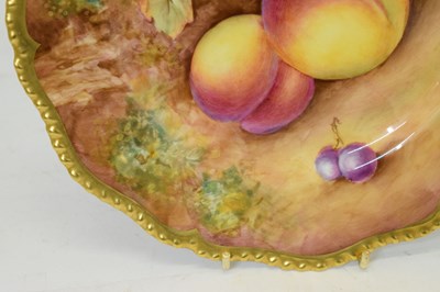 Lot 420 - Royal Worcester - Six fruit decorated tea plates