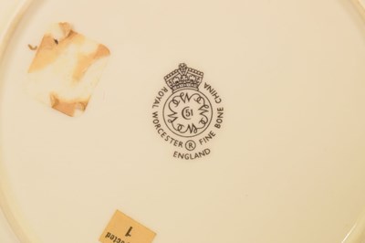 Lot 420 - Royal Worcester - Six fruit decorated tea plates
