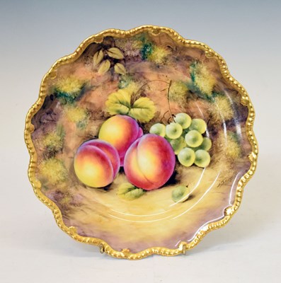 Lot 421 - Royal Worcester - Fruit decorated cake plate