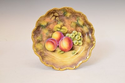 Lot 421 - Royal Worcester - Fruit decorated cake plate