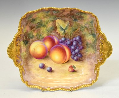 Lot 427 - Royal Worcester - Fruit decorated square large dish