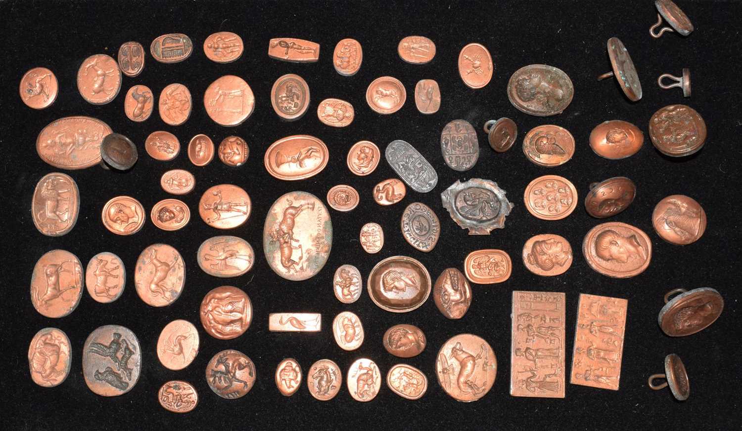 Lot 304 Collection of metal intaglios