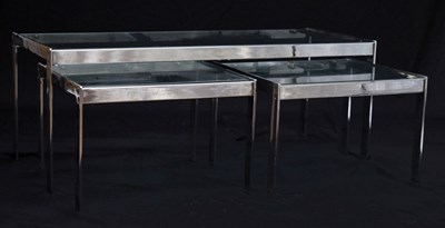 Lot 654 - Merrow Associates (attrib) - Nest of three tables