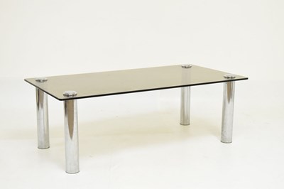 Lot 631 - Smoked glass top rectangular coffee table