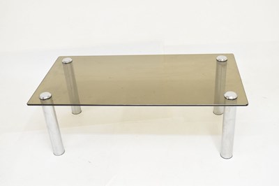 Lot 631 - Smoked glass top rectangular coffee table