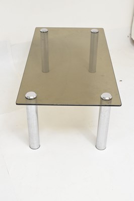 Lot 631 - Smoked glass top rectangular coffee table