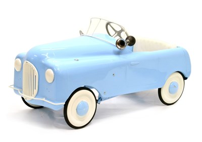 Lot 363 - Child's vintage light blue pedal car, possibly Canadian Triang