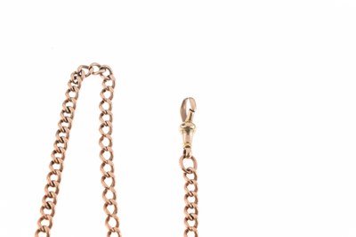 Lot 44 - 9ct rose gold curb link watch chain
