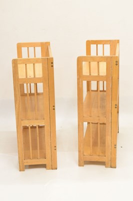 Lot 630 - Four folding wooden display shelves