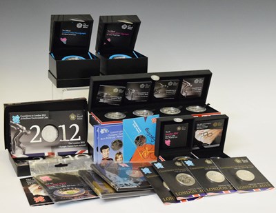 Lot 184 - Collection of GB Royal Mint  coins and proof presentation packs relating to the 2012 Olympics