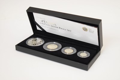 Lot 181 - Royal Mint silver proof britannia four coin set, 2011