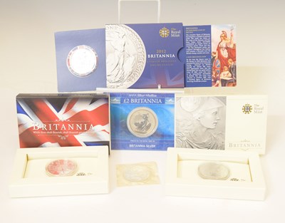 Lot 151 - Five Royal Mint silver britannias